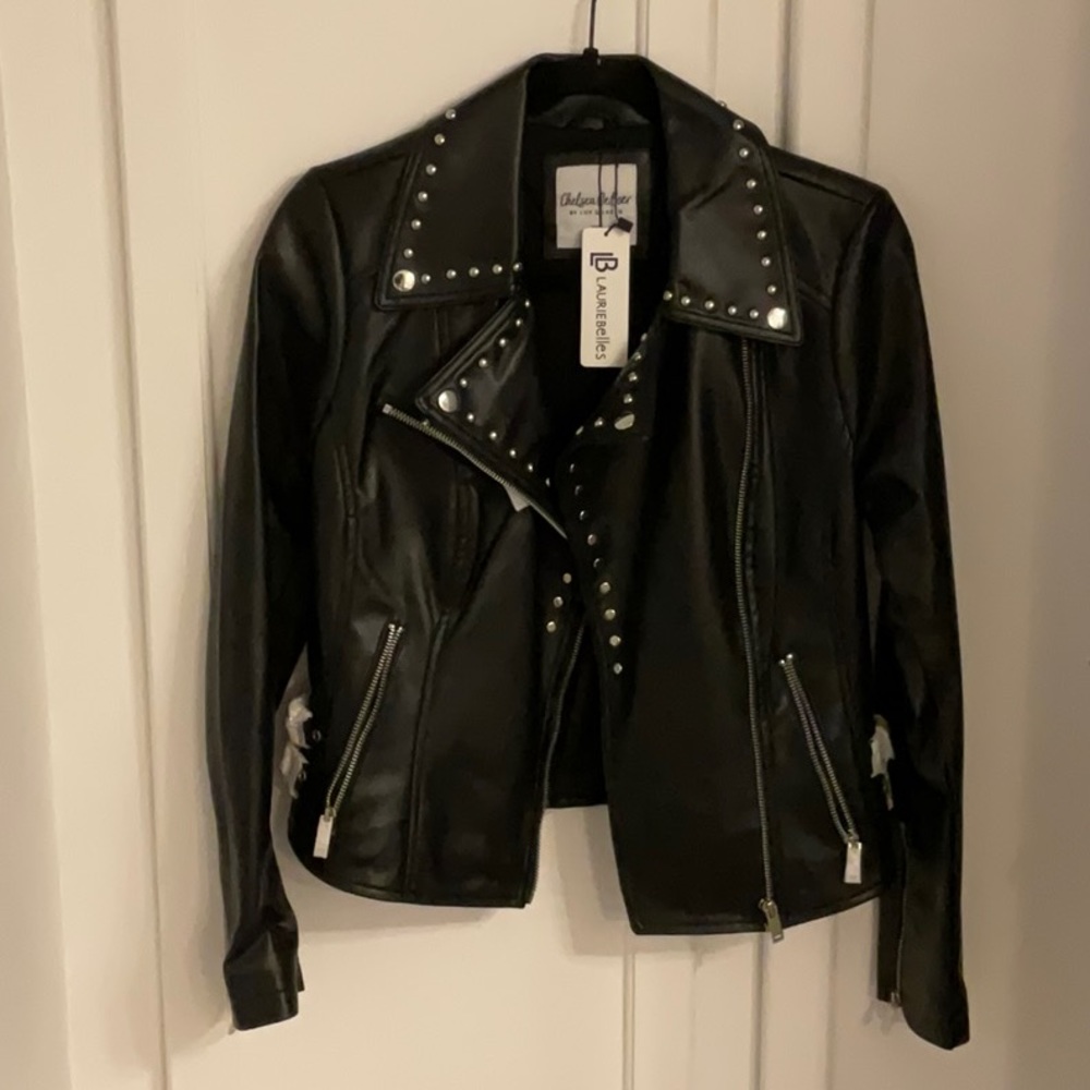 Chelsea DeBoer by Lily & Lottie Studded Faux Leather Jacket